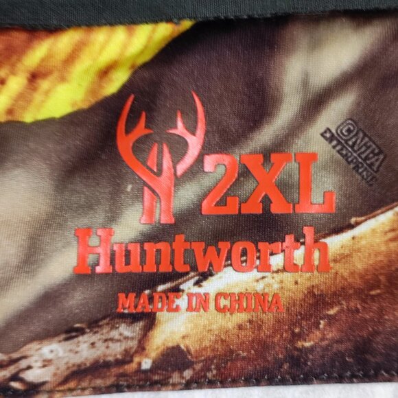 Huntworth sweater men's size 2XL green and tarnen 1/4 zip up neck Hunter wear - Picture 5 of 10